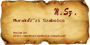 Muraközi Szabolcs névjegykártya