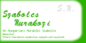 szabolcs murakozi business card