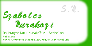 szabolcs murakozi business card